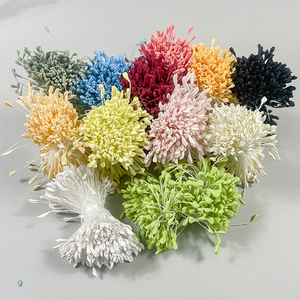 Pivoines artificielles classiques en coton, aspect mat, avec étamines de <span class=keywords><strong>fleurs</strong></span> de <span class=keywords><strong>malt</strong></span>, faites à la main, pour DIY - Fournitures d'artisanat pour la Saint-Valentin et le Nouvel An, longues - Product Image 1