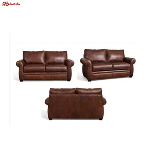 Nuevo Sofá de Cuero Genuino Color Marrón Oscuro, Estilo Retro, Hecho a Mano, de Lujo, para Vestíbulo de Hotel/Sala de Estar/Oficina - Product Image 2