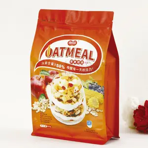 Cereali Imballaggio alimentare Personalizzato Mylar Stand Up Pouch Per Il Porridge Istante tagliatelle