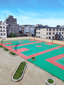 INOLP Interior/Exterior Suelo Multideportivo Silicon PU Cancha deportiva sintética para tenis Baloncesto Versátil Suelo deportivo al aire libre - Product Image 3