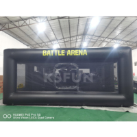 KSFUN 33x20 pieds Grande arène de Nerf gonflable de qualité commerciale Bunker de combat de Nerf gonflable Jeux gonflables pour enfants et adultes