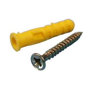Пластмассовые ребристые анкеры для гипсокартона с крепежными головками, пластиковые ребристые анкерные настенные штекеры #8-10-12 с винтом - Product Image 3