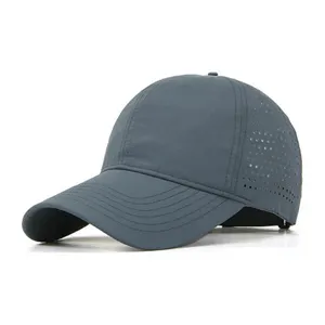 Toptan boş spor şapkaları tasarım takım logosu örgü nefes beyzbol kapaklar