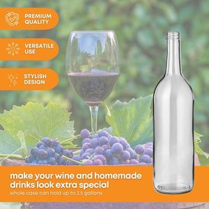 Botellas de PET Transparentes de 750 ml (25 oz) con Forma de Vino, Ecológicas, de Gran Capacidad, con Tapa de Rosca y Certificación CE, para Whisky - Product Image 4