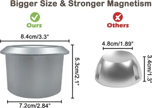 VAWcornic superstarker Seltenerd-Magnet, 16500Gs starker Magnet, schwerlast und leicht zu bedienend, Paket enthält Befestigungs-Schraubsatz