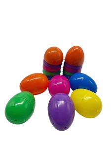 Faveurs de fête de Pâques, jouets, œufs de différentes tailles, motifs personnalisés, œufs en plastique colorés OEM - Product Image 4