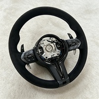 Volant de voiture pour BMW M3 M4 M5 E92 E90 E84 E53 E60 E70 E85 E86 E89 F10 F18 F30 F35 F20 F80, accessoires de voiture en Alcantara noir