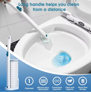 Juego de Repuesto de Cepillo de <span class=keywords><strong>Inodoro</strong></span> de Plástico Desechable y <span class=keywords><strong>Desatascador</strong></span> con Líquido de Limpieza Incluido - Product Image 5