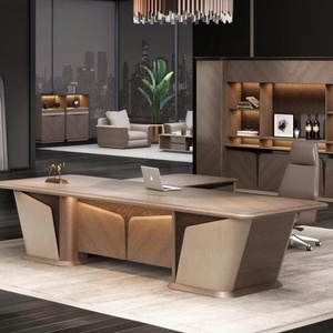 Factory <strong>Direct</strong> Wholesale Durable Eco-Friendly Luxury Modern Wooden Boss Desk Manager Office <strong>Table</strong> Design - Product Image 3