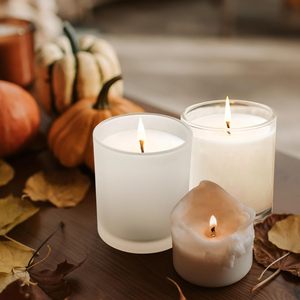 Pot à bougie en verre blanc givré en gros, logo personnalisé imprimé, couleur pulvérisée pour Noël, Pâques, commande en gros, support de bougie - Product Image 4