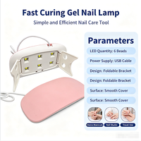 Lampe à ongles UV LED MINI 6W avec logo personnalisé, portable, câble USB, sécheuse pour vernis gel, usage domestique et professionnel, vente en gros, machine pour nail art