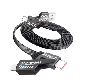 Jaket TPE 1m kabel Data pengisi daya cepat, kabel Data bahan Aloi seng kepang nilon untuk perangkat elektronik bergaransi 12 bulan USB tipe-c - Product Image 4