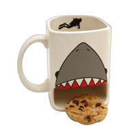 Scuba Diving Mug hiu kue Dunk Mug untuk teh dan biskuit