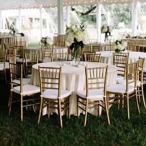 Sillas de Resina Plástica para Eventos y Bodas Chiavari Doradas al por Mayor, Sillas para Banquetes de Hotel - Product Image 6