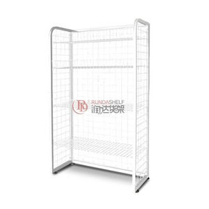 Display <b>Rack</b> Metal Wire Mesh Vertical Freestanding Powder Coated Light <b>Weight</b> Product Display Industrial Style - Product Image 4