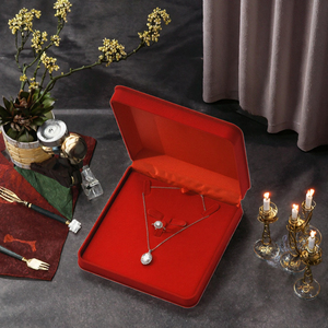 Luxury Flannel <b>Jewelry</b> <b>Box</b> <b>Necklace</b> Ring Storage Case Velvet Lining Wedding Proposal Engagement <b>Jewelry</b> Packaging Gift <b>Box</b> - Product Image 3