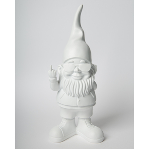 Statue de nain blanc 29 cm, décoration de jardin, sculpture - Product Image 1