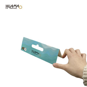 Cartes d'en-tête personnalisées en vrac écologiques Huamao avec découpe, cartes d'en-tête suspendables pour l'emballage de détail et cosmétique - Product Image 4