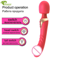Individuelles Logo Dual-Motor 10-Gang Vibrator Wasserdicht USB-Aufladbar Geräuscharm für Weibliche Masturbation Klitorale Stimulation