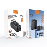 Batterie externe TUGII 50000mAh USB C à charge rapide, chargeur portable avec affichage numérique PD, vente en gros directe usine