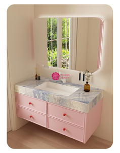 Yicheng bellezza all'ingrosso di <span class=keywords><strong>lusso</strong></span> pietra di cristallo blu di marmo lavabo lavabo bagno lavabo lavabo con specchio per la vendita - Product Image 2
