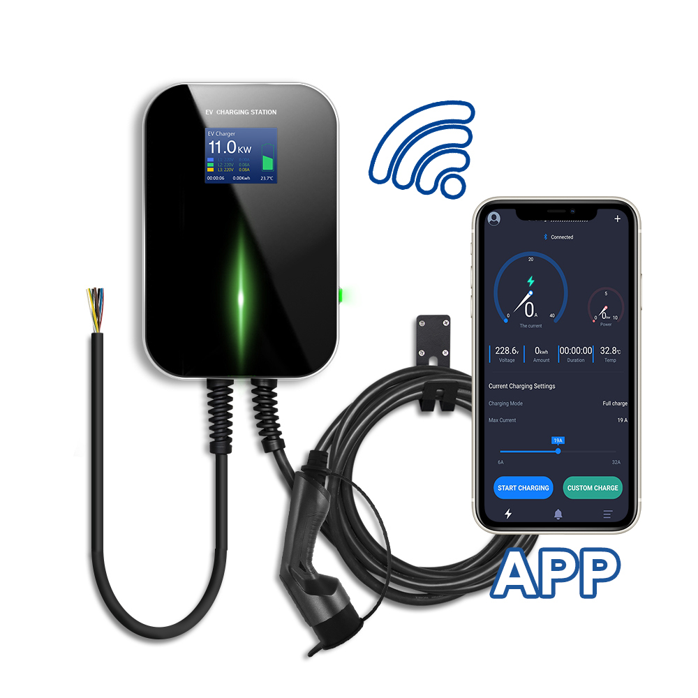 BESEN 11 кВт 3 фазы Тип 2 WIFI APP EV зарядка Wallbox