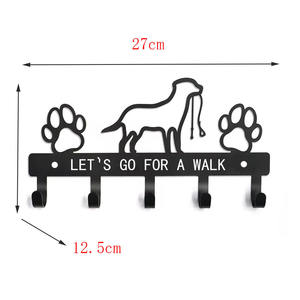 Porta llaves de pared Home Sweet Home, organizador decorativo de alambre metálico con 10 ganchos para llaves, paraguas, entrada de la puerta - Product Image 4