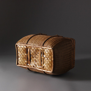 Summer Dream <b>Bamboo</b> Woven Tea Box, Tea Set Storage Bag, Hand-held Tea Ceremony Bag for Tea Masters, Portable - Product Image 4