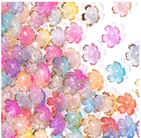 Perles acryliques en forme de fleurs de cerisier dégradées et breloques pour la fabrication de bijoux DIY : bracelets, colliers, boucles d'oreilles, porte-clés