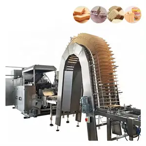 Fabbrica di alta qualità vendita direttamente piatto wafer macchinari completi wafer linea di produzione di biscotti crema macchine per la produzione di wafer