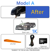 Holroadx Cámara para Coche 4G con Doble Lente y Visión Nocturna para Ford Mustang Gen5 Gen7, Fuente de Alimentación de Caja de Fusibles, Asia, Europa, África 2021-2026