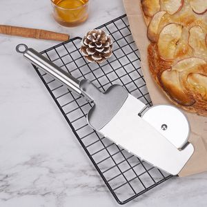 Cross-Border Special Spot Stainless Steel 3-In-1 Roller Knife Multi-Purpose Pie Cheese Spatula Pizza Cutter - Product Image 1