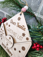 Père Noël Enveloppe Père Noël Liste Liste De Noël Enveloppe En Bois Lettre Au Père Noël