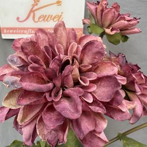 科威T640手工制作逼真的人造大丽花高级人造植物装饰颜色活动派对展示 - Product Image 3