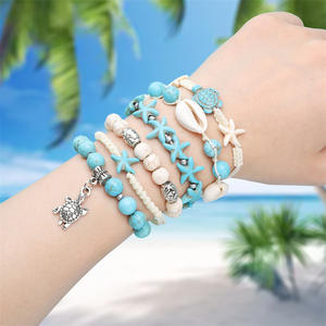 <span class=keywords><strong>Kit</strong></span> de bricolage 24 grilles Ocean Series avec perles en argile et tranches-Accessoires pour colliers et bracelets de perles faits à la main, coffret - Product Image 2