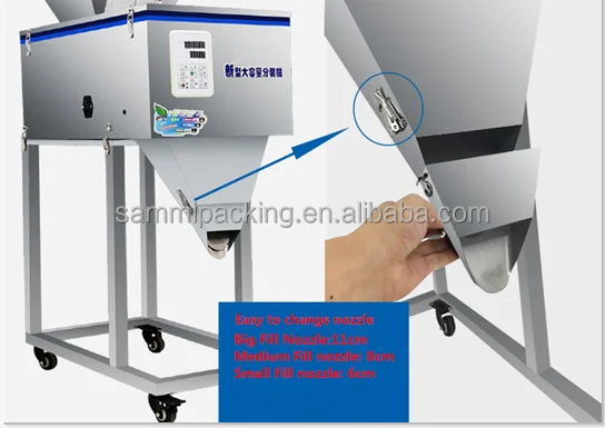 Newest 100-2500g Large Capacity Grain Rice Coffee Weighing Filling Machine with big hopper