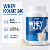 Poudre de protéines isolées de lactosérum 24g OEM ODM Marque privée Vente en gros Haute qualité Sans lactose Riche en protéines 500g pour la protéination