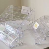 Support d'affichage en acrylique personnalisé transparent multicouche pour figurines de boîtes mystères