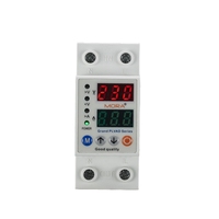 Protecteur de tension monophasé AC MORA PLVAD40-63A sur rail DIN, double affichage, réglable, 230V 0,5kVA, régulateur de tension automatique