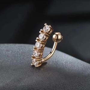 10 pezzi Anello per ombelico in acciaio inox 316L Anello per ombelico con zircone Anelli per <span class=keywords><strong>Piercing</strong></span> al ventre gioielli Sexy per le donne - Product Image 6