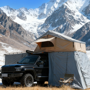 Tente de toit pour voiture, équipement de loisirs et de camping en plein air, à ouverture rapide, en aluminium imperméable, montée sur le toit de la voiture - Product Image 5