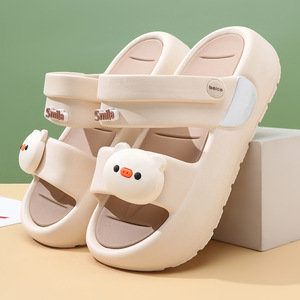 Pansi Sandalias de verano para mujer, EVA, punta redonda, suela suave antideslizante, zapatos informales de gelatina con correa ancha para exteriores, talla 35-40 - Product Image 3