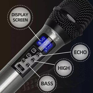 Micrófono Inalámbrico UHF Profesional W4 USB, Micrófono Inalámbrico Portátil de Mano para Escenario, Precio de Fábrica - Product Image 3