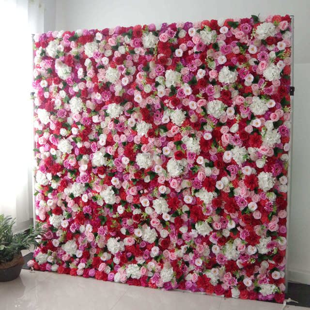 Customized Multiple Flowers Wall Backdrop Photo Booth Backdrop Decoration for Wedding Decoration