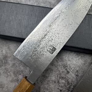 Yieryi nuevo acero al carbono plata forjado a mano cuchillo de cocina japonés mango de madera estilo Deba cuchillo de Chef para cocina restaurante - Product Image 2