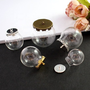 Gioielli fatti da te con coperchio in vetro <span class=keywords><strong>di</strong></span> cristallo ciondolo con sfera <span class=keywords><strong>di</strong></span> vetro cavo ciondolo decorazione per feste - Product Image 4