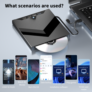 Grabador de <span class=keywords><strong>Blu</strong></span>-<span class=keywords><strong>ray</strong></span> 8 en 1, <span class=keywords><strong>Lector</strong></span> de <span class=keywords><strong>Blu</strong></span>-<span class=keywords><strong>ray</strong></span> Externo, Unidad de DVD Externa <span class=keywords><strong>para</strong></span> <span class=keywords><strong>PC</strong></span>, Compatible con Discos de 50G, Lectura y Grabación - Product Image 2