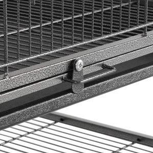 2025 nouveau style cage à oiseaux en acier forgé de 52 pouces avec support, bouton, solide, respirant, grande capacité, gris africains, quakers, - Product Image 6