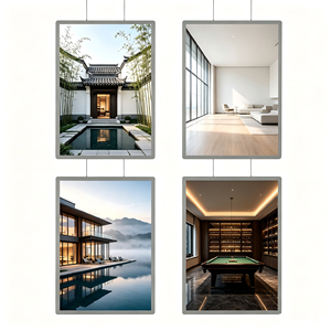 Boîte lumineuse publicitaire en acrylique haute luminosité, murale, à LED, pour agence immobilière, panneau d'affichage pour showroom immo - Product Image 1