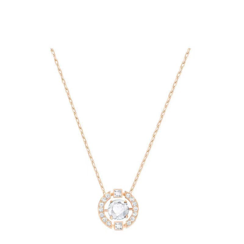 Collier en or rose et diamants blancs dynamiques